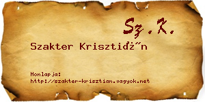 Szakter Krisztián névjegykártya