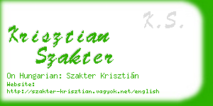krisztian szakter business card